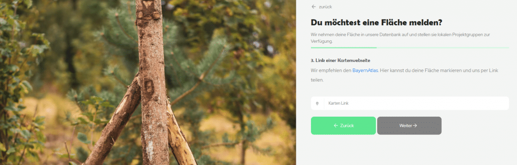 Melde eine Pflanzfläche